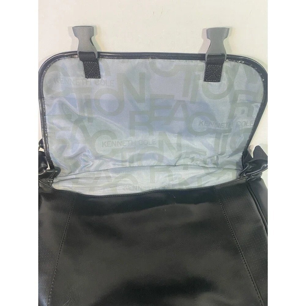 Kenneth Cole Bag Reaction Black Messenger Laptop Sleeve Adj Strap 535505 NEW